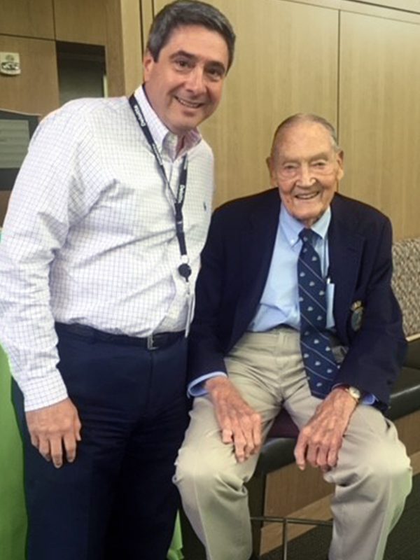 Ralph B. and Mr. Bogle during John C. Bogle’s 65th anniversary celebration in the financial industry.
