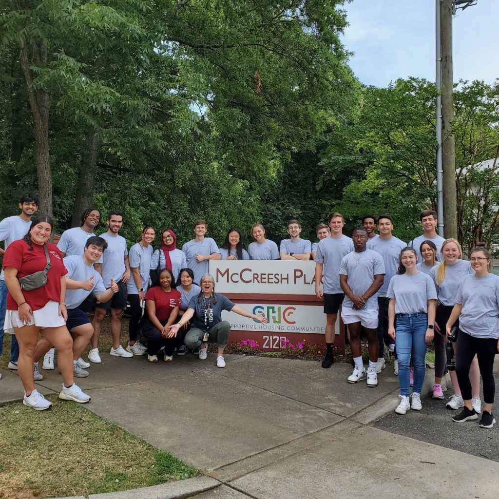 group photo of interns