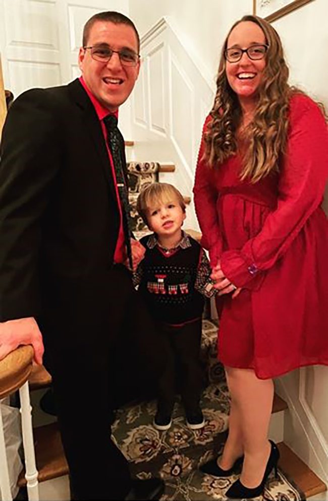 Hundtley W. with husband and son