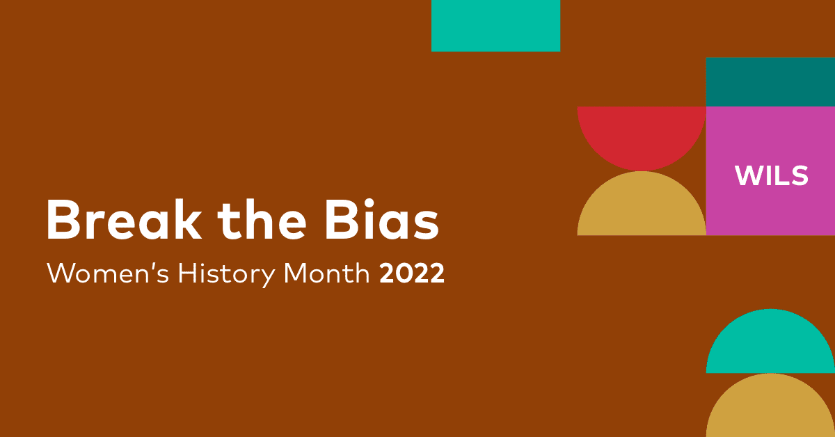 WILS' 2022 Women's History Month theme logo