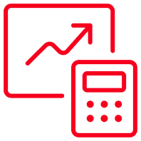 Calculator and chart.