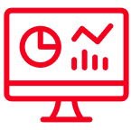 monitor with various charts and graphs