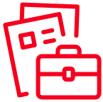 briefcase and documents